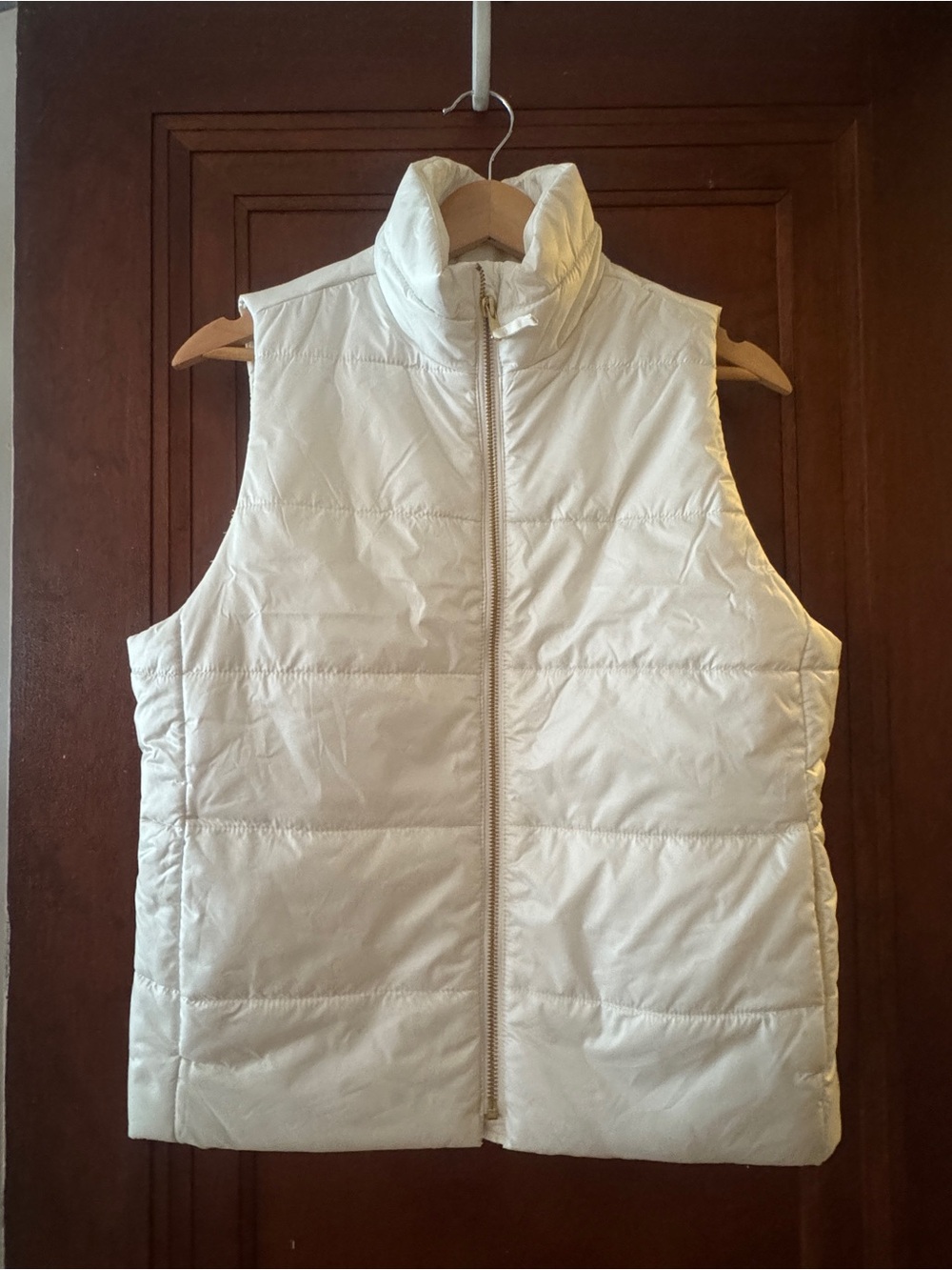 J Crew Women's Quilted Puffer Vest - White